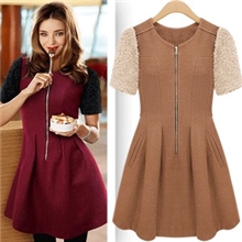 插肩袖一步裙欧美胖MMXXXL码中长裙低腰韩版雪纺连衣裙批发