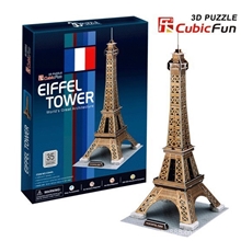 批发正品乐立方拼图,3d建筑纸模-巴黎艾菲尔铁塔C044h支持混批