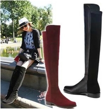 秋冬季小辣椒同款纽约行原单弹力絮过膝长靴复古潮流高筒靴女靴子