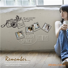 批发时尚三代墙贴记忆手绘风格照片墙创意贴纸-不损墙壁LD603