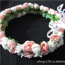 热销新款双排款新娘头戴花环/儿童影楼花环/新娘写真拍摄必备