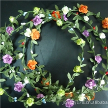 供应花环，各种纸花花环，头饰纸花环，婚庆花环