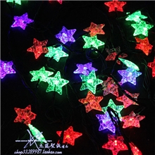 星星造型彩灯圣诞装饰婚庆装饰灯串LED彩灯4米28头