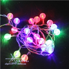 条纹圆球造型彩灯圣诞节装饰灯串婚庆装饰彩灯LED彩灯