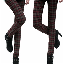 2013秋款时尚女士休闲显瘦格子打底裤格子裤批发