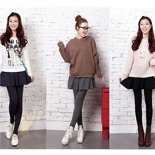 批发秋款高品质时尚大裙摆大百褶裙裤打底裤