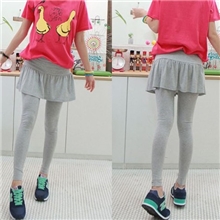 韩版春秋款小百褶假两件裙裤打底裤