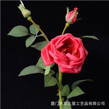 批发仿真花PU玫瑰花新娘手捧花手感玫瑰仿真花单枝外贸出口