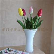 PU小郁金香仿真花郁金香单支郁金香客厅桌面摆设花艺厂家直销