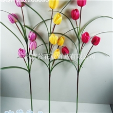 5头秋色郁金香仿真花批发仿真花直销厂家假花