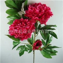 3头富贵牡丹高档仿真牡丹批发假花仿真花批发厂家人造花