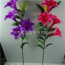 厂家直销4头布百合热销高档仿真花仿真花批发仿真花厂家绢花