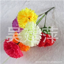 供应绢花《处理花》仿真花塑料花批发7头丁香