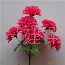 供应7头菊花塑料花《丝布花》仿真花，娟花