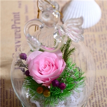 情人节礼物纯手工保鲜花天使瓶最烂漫的粉色の爱火爆抢购中