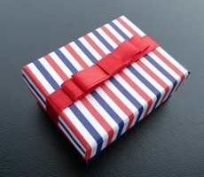 批发热销小饰品盒海军条纹戒指盒耳钉盒首饰礼品盒促销礼品盒