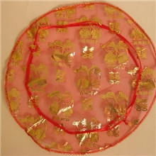 【厂家直销】优质圆盘纱袋欧根纱袋精美束口袋亮片纯色纱袋