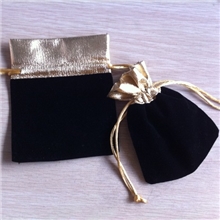 金口绒布束口袋绒布加金口抽绳袋绒布袋厂家绒布束口包装袋