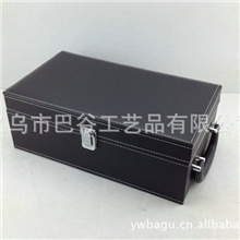 黑色针纹双只装酒盒双支皮质红酒盒酒类包装盒红酒礼盒
