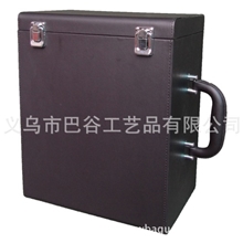 咖啡色针纹六只装酒盒六只装红酒礼盒葡萄酒盒现货皮质红酒盒