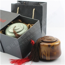 哥窑茶叶罐混批陶瓷茶叶罐批发茶叶包装罐德化储茶罐可印LOGO