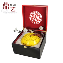 热销精品高档陶瓷罐一鹭莲升茶叶罐礼盒装密封罐