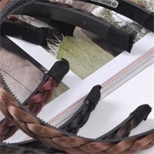 B022直销批发张子萱假发发箍复古麻花辫子发辫头箍厂家1.5cm