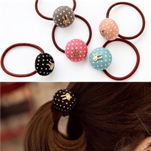 [6125]韩版新款头绳可爱糖果蘑菇头圆点小兔子扎头发圈头饰女4g
