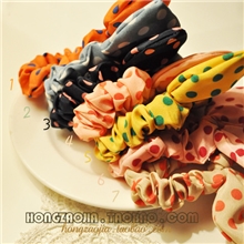 韩国可爱迷你小小圆点蝴蝶结小兔耳朵发饰头饰发圈发绳发带头花