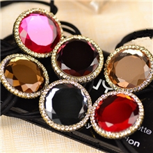 韩国进口发圈批发闪亮大宝石圆形水钻多色发圈发绳2403803