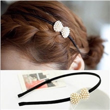 小而美c016韩国代购发箍韩国精美珍珠蝴蝶结镶钻头箍发箍发饰批