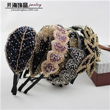 韩国名媛气质水晶发箍头箍头饰批发冬季时尚新品