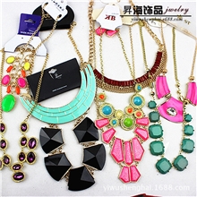 35元一斤义乌欧美饰品批发大牌合金项链混批地摊热卖外贸尾货