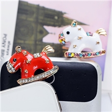 特价韩国可爱旋转木手机防尘塞Iphone4苹果耳机塞防尘塞6408