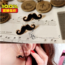 3176思登饰品批发欧美饰品复古可爱性感小胡子耳钉耳饰耳环