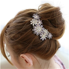 专业批发合金水钻发梳插梳爆款太阳花发夹头饰新娘盘发发饰