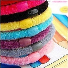 韩版毛绒发圈橡皮筋不缠发头绳/发圈百搭多色头饰工具批发