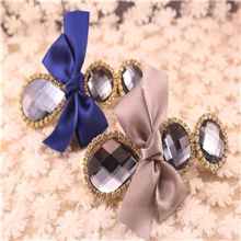 韩国华丽水晶水钻蝴蝶结一字夹shes品质发夹发饰品