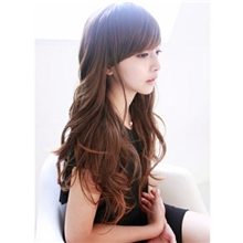 厂家直销时尚假发大卷长发斜刘海假发韩式jiafa长卷发