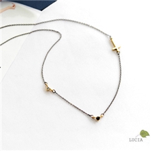 新款韩国饰品NL9430韩剧《绝不认输》崔智友十字架气质短款女项链