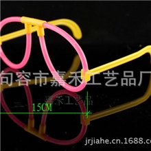 圆形荧光眼镜发光眼镜地摊夜市热销荧光棒
