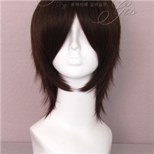 cosplay假发进击的巨人-艾伦&middot;耶格尔深棕色短发