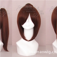 cosplay假发进击的巨人萨莎&middot;布劳斯红棕色本体配单35厘米单马尾