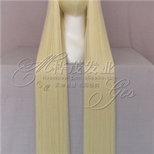 cosplay假发100cm奶金色长直发小叽轻音少女高温丝动漫假发