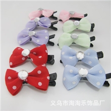 TTS621蝴蝶结发夹蝴蝶结饰品蝴蝶结尖嘴夹蝴蝶结发饰顶夹