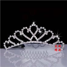 新娘饰品首饰韩国锆石头饰发饰水钻皇冠厂家直销批发