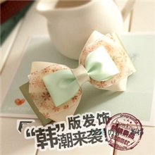 小陌饰品韩国头饰蕾丝蝴蝶结发饰少女发卡厂家直供发夹田园晚风