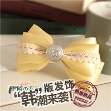 小陌饰品韩版头饰蕾丝蝴蝶结发饰少女发卡厂家直供发夹芒果物语
