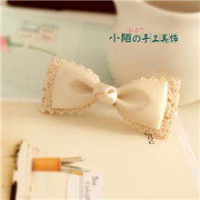 小陌饰品批发韩版头饰缎带蝴蝶结发饰少女发卡厂家直供发夹小白