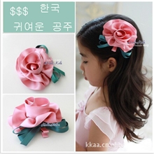 【2元店】儿童头饰中粉双面珠光布康奈馨发夹饰品地摊货源批发